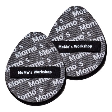 MoMo's Workshop 毛吉吉 棉花糖氣墊粉撲 2入 丹寧款  黑色  1組