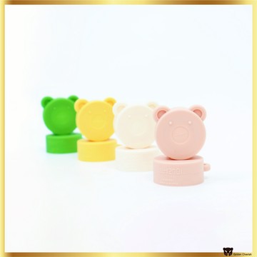 Bebé2781 Bear 矽膠防溢蓋 2 件套 – 可愛的飲料蓋,4 種顏色(韓國製造)