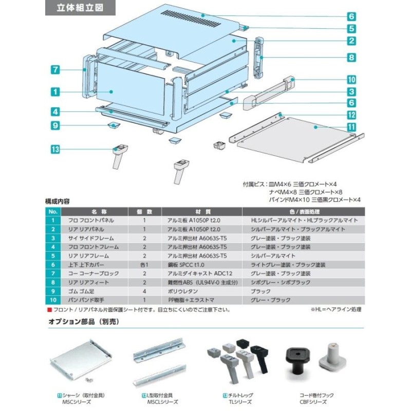 ＭＳＹ１７７-４３-４５ＧＳ／Ｂ／ＢＳ バンド取手付システムケース