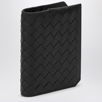 Black Intrecciato vertical card holder