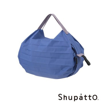 【Shupatto】燈籠型日常素色秒收環保啪啪包-小-窈湖藍 ( SH-S514DB-XAE4)