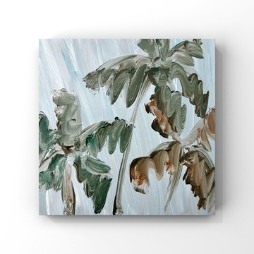 馬爾地夫氛圍藝術 馬爾地夫美學牆藝術棕櫚樹原創油畫