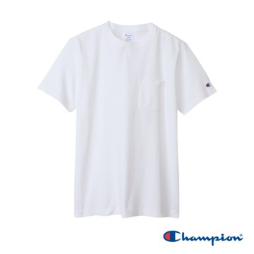 Champion 官方直營-男款 經典再現 口袋短袖TEE(白)