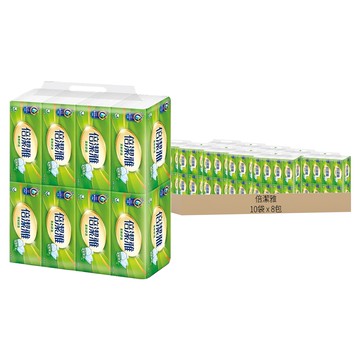 倍潔雅 抽取式衛生紙，細柔蝶紋，柔軟舒適，全新升級，100抽  8包  10袋