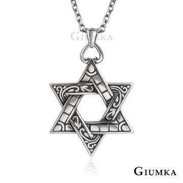 項鍊．六芒星．個性．低敏．墜頭客製刻字