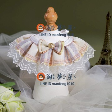 寵物項圈貓咪項圈寵物貓咪圍脖Jk風狗狗項圈蝴蝶結口水巾小碎花【淘夢屋】
