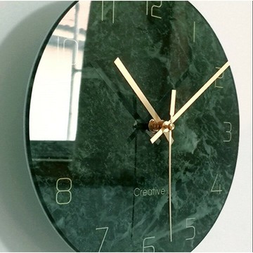 優樂悅~安靜無聲 北歐風 大理石紋 靜音 時鐘 大氣 簡約 奢華 造型時鐘 禮物