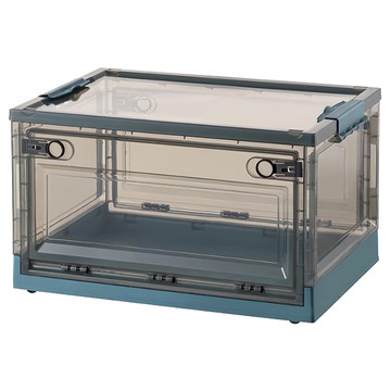 三開收納箱 25L  38.5 x 29 x 23.5cm  藍色 + 茶色  1個