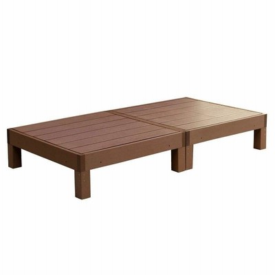 人工木ウッドデッキ ecofeel 2台 ライトブラウン 人工木 ウッドデッキ 90cm PWDE-2P-LBR