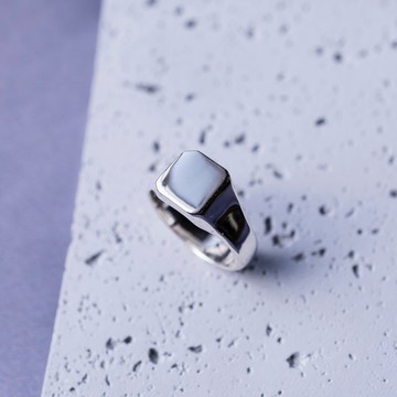 【印台戒指】簡約設計 純銀925 可電鍍 【訂製生產】S-050