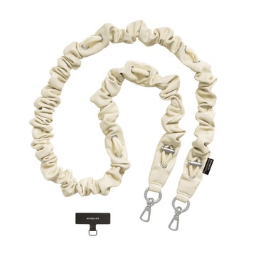 MAGEASY Scrunchie Strap 掛繩 + 掛繩片組  皮革白  1組