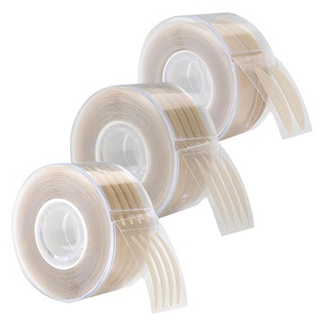 AHOYE 網狀雙眼皮貼600張 (細條+半圓+橄欖型) 膚色 自然隱形 持久  3捲