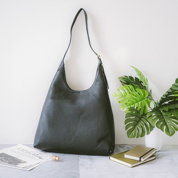 真皮肩背包 22360 黑