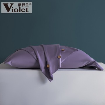 紫羅蘭60支全棉A類新疆長絨棉枕套純棉枕頭套枕袋枕芯套一對裝