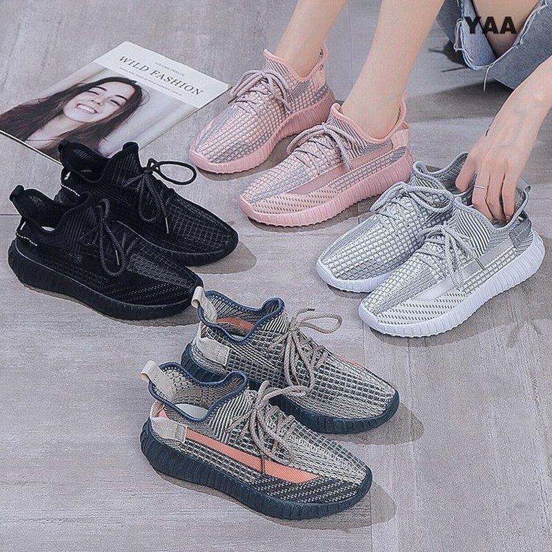 ランニングシューズ レディース アッパーニットスニーカー 靴 メッシュ スニーカー トレッキングシューズ 通気 軽量 通販 Lineポイント最大0 5 Get Lineショッピング