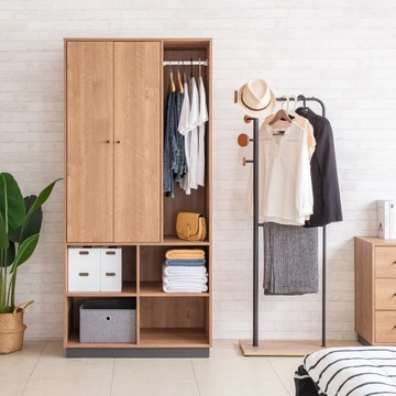 【雙11限定】TZUMii 莫爾二門五格衣櫃/衣櫥/衣物收納櫃