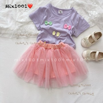 🌈✨mix1001 粉紅芭比甜甜網紗裙✨兒童網紗短裙 5-17