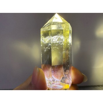 遇見～天然黃水晶 T318 黃水晶柱 黃水晶 隱山黃水晶 藍針黃水晶 藍針 水晶柱 天然水晶 水晶柱 開運 招財