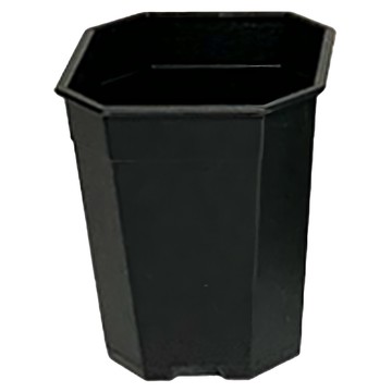 百貨King 八角花盆 堅固耐用不易破損  黑色  6.7 x 8cm  9個