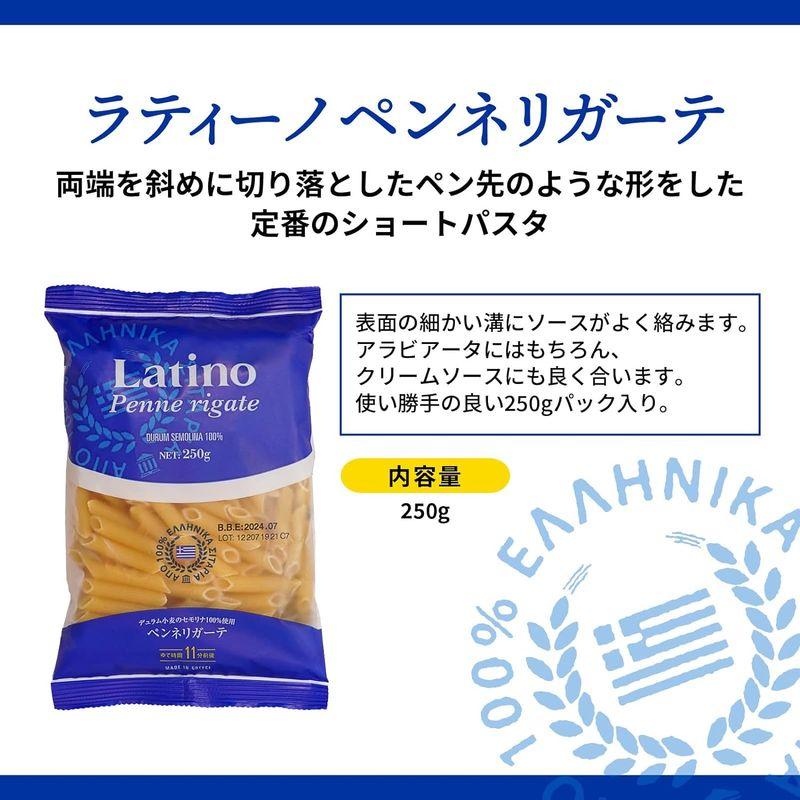 ラティーノ ペンネ 250g デュラム小麦100% ギリシャ産 20個セット