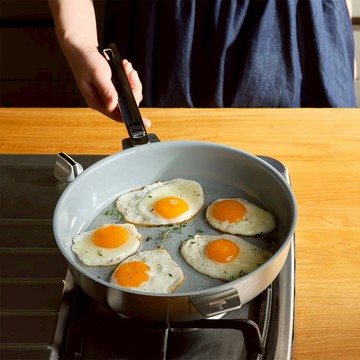 THANKFUL 膳夫 鋼好鍋系列 - 24cm陶瓷不沾煎鍋組(含可拆