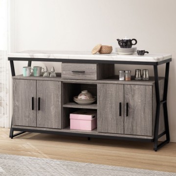 Homelike 喜家居仿石紋5尺餐櫃(2050)-150x40x82cm