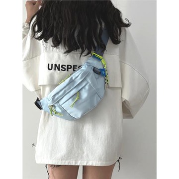 胸包女ins潮小包日系休閑斜挎包潮牌運動挎包男士帆布腰包單肩包