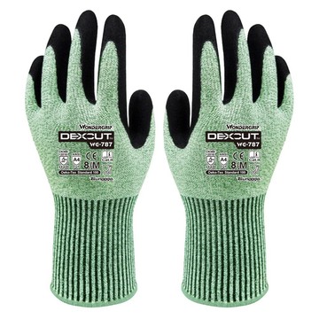 WONDER GRIP 多給力 D級防割工作手套 WG-787 M  黑色 + 綠色  1套