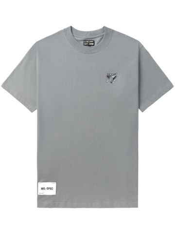 izzue - shark-print cotton T-shirt - men - Cotton - L - Grey