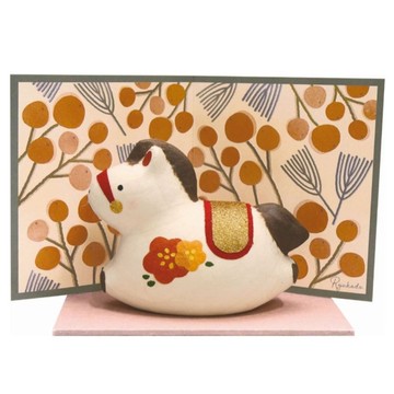 馬年和紙手作擺飾－南天松屏跳馬