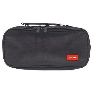 YUERUI 大容量分層帆布筆袋 黑色 (24*7*11cm)  1個