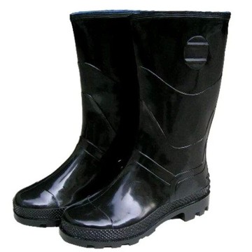 朝日牌-男用雨鞋(黑色)台灣製造 特製耐力膠-有內襯