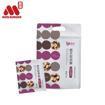 即期【MOS摩斯漢堡】粗味 糙米堅果酥-杏仁海苔酥(16g*8包)(有效日期:2026/10/5)