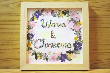 婚禮押花框畫—回憶紀念訂造