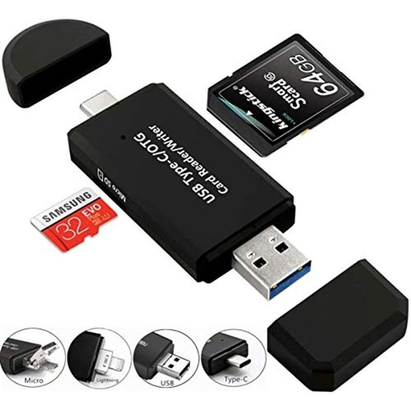 Sdカードリーダー 4in1ios Type C Usb Micro Usb メモリカードリーダー Iphone Ipad Androidに 通販 Lineポイント最大0 5 Get Lineショッピング