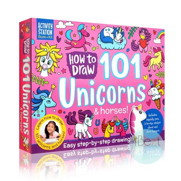 Activity Station How to Draw 101 Unicorns & horses | 獨角獸 | 簡筆畫 | 進口 | 禮盒 | 禮物 | 畫圖 | 範本 | 教學 | 贈品 | 禮品 |