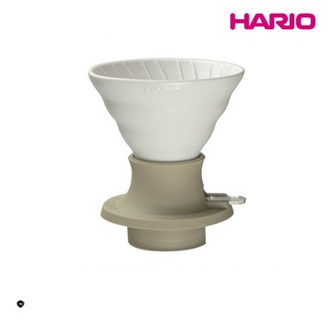 HARIO V60老岩泥系列02浸漬式濾杯 橄欖綠/象牙白/火山黑 - 火山黑
