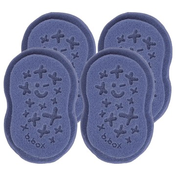 BBox 狐狸多功能沐浴刷替換海綿 柔軟親膚 嬰幼兒洗澡用品  紫色  1個  4個