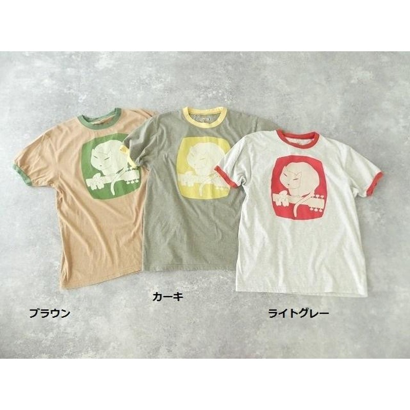 KAPITAL(キャピタル) TOP杢天竺リンガーTシャツ CAT ON LEGEND LIVE ...