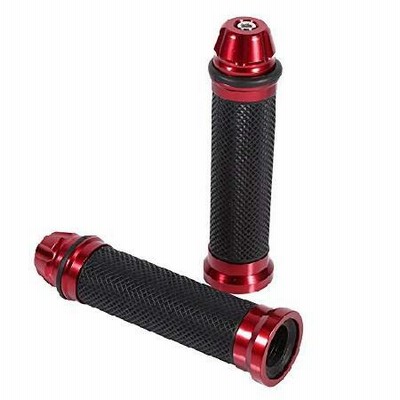 Motorcycle Dirt Bike Hand Grips Motocross Rubber Hand Bar End Cover for 7/8" 22mm Handlebar - 6 Colors (Red)