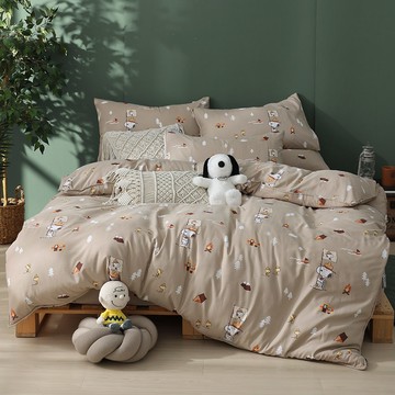 【PEANUTS™史努比聯名款】(單人/雙人/加大/特大) / 吸濕排汗天絲兩用被床包組 / 探險家 / HOYACASA