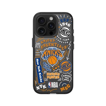 iPhone 16 Pro Clear (相機按鈕) 酷墨灰 - NBA - 塗鴉系列-紐約尼克 New York Knicks - Graffiti