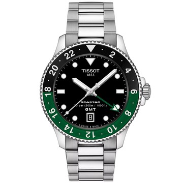 TISSOT 官方授權 SEASTAR 海洋之星 GMT潛水腕錶 錶 手錶 送禮 T1208521105100 / T120.852.11.051.00