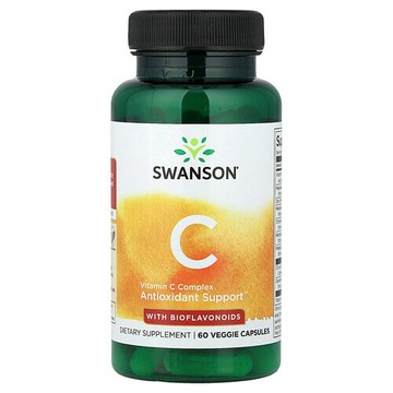Swanson Vitamins, 含生物類黃酮的維生素 C 複合物，60 粒素食膠囊