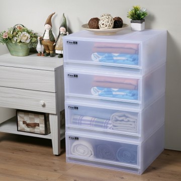 KEYWAY 聯府 寬51cm FINE加寬型抽屜收納箱32L-3入