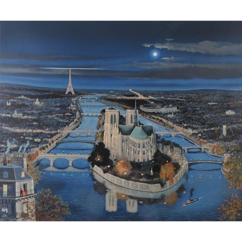 ミッシェル ドラクロワ 絵画 風景画 人物画 壁飾り 壁掛け インテリア ミッシェル・ドラクロワ Paris I Love パリ 絵画 風景画