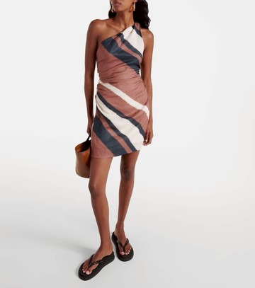 Faithfull Marga gathered linen minidress