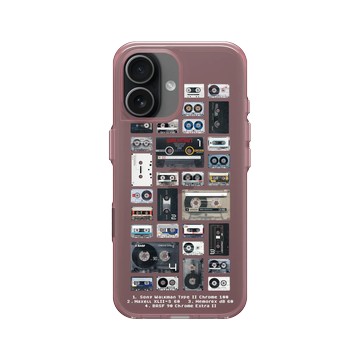 iPhone 17 Clear (相機按鈕) 晶醺玫 - RHINO LIVE - 復古卡帶