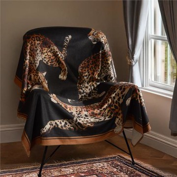 輕奢北歐羊毛呢印花蓋毯 空調午睡毛毯鎖邊復古航空飛機毯跨境毯