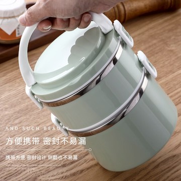 保溫飯盒 304不銹鋼飯盒保溫多層分格日式便當盒上班族帶飯學生便攜保溫桶『CM397097』